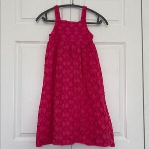 Zara Fuchsia Lace Kids Dress